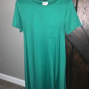 LulaRoe high low green dress